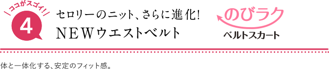 セロリーのニット、さらに進化！
NEWウエストベルト