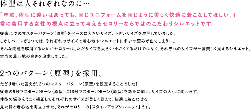 体型は人それぞれなのに…