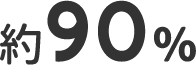 約90%