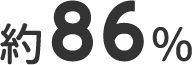 約86%